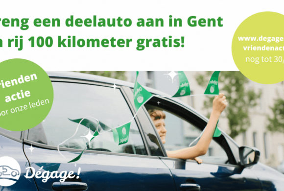 Breng een deelauto aan in Gent en rij 100 kilometer gratis! *VRIENDENACTIE*