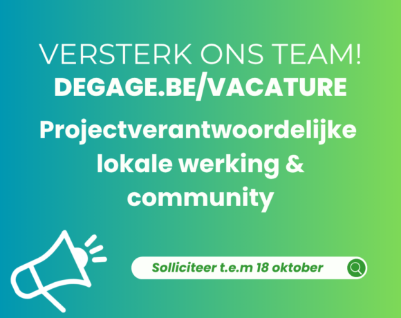 VACATURE – Projectverantwoordelijke “lokale werking & community”